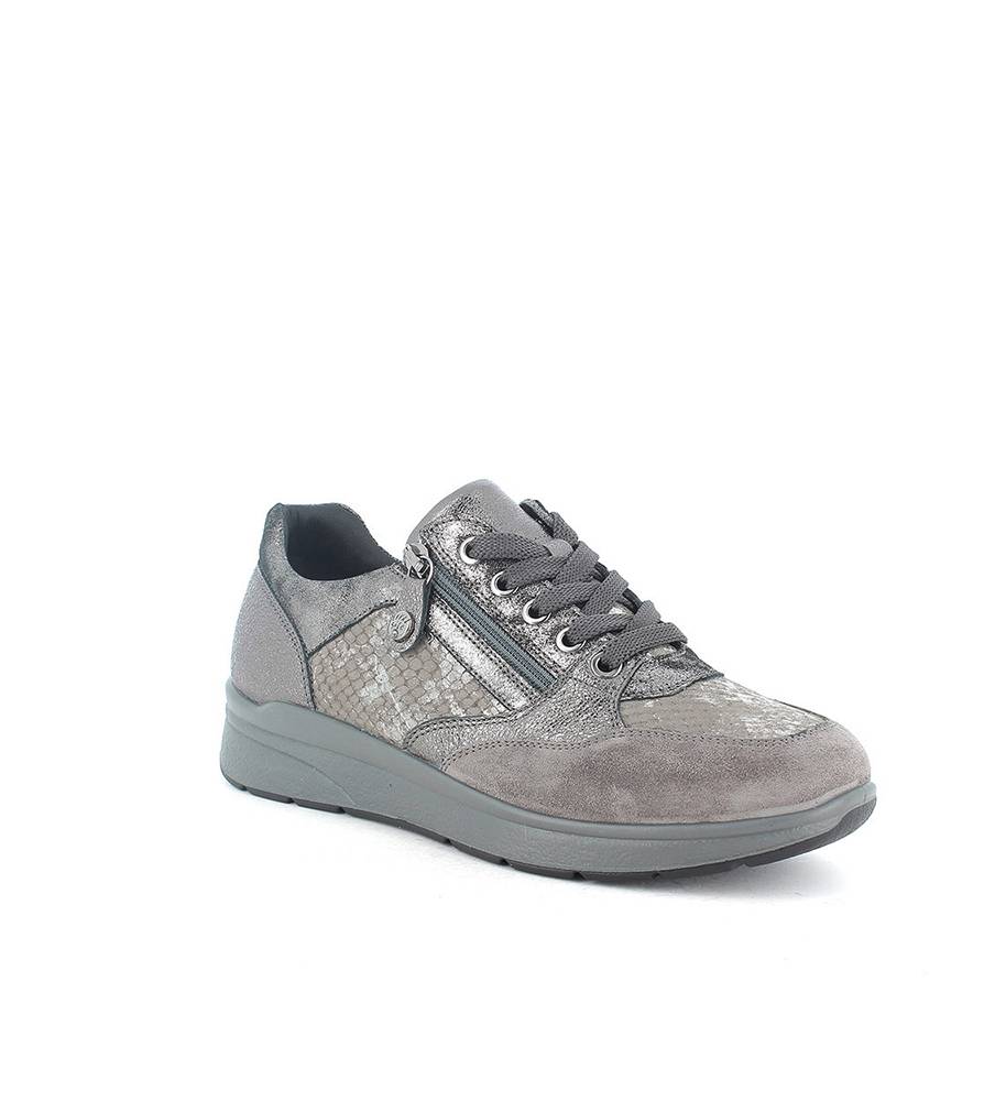 ENVAL SOFT 23711 blu scarpe uomo sportive casual sneakers lacci cerniera  pelle