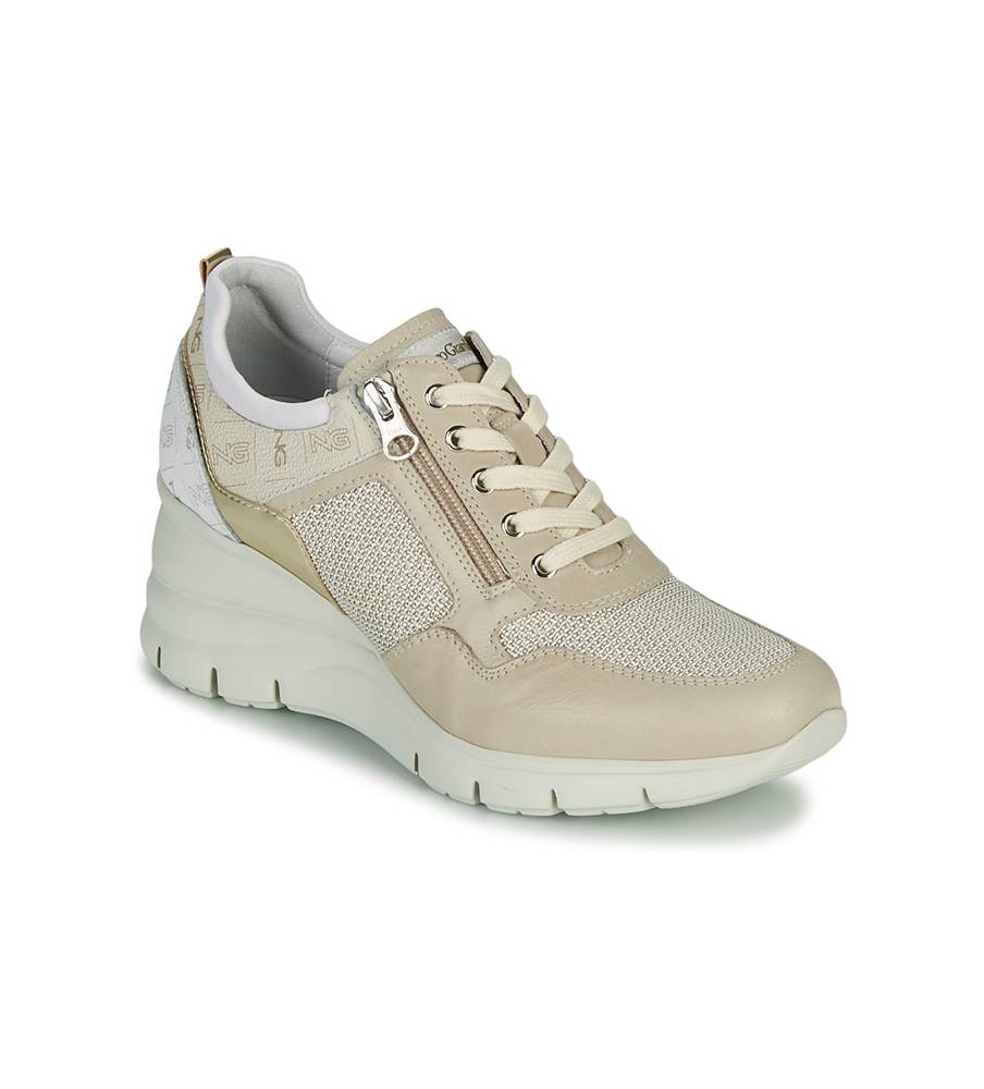 Nero Giardini Sneakers Colorado camoscio e tela Blu Azzurro Bianche