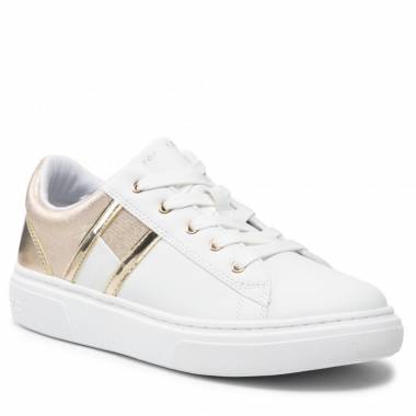 Tommy Hilfiger Sneakers Low White / Light Gold