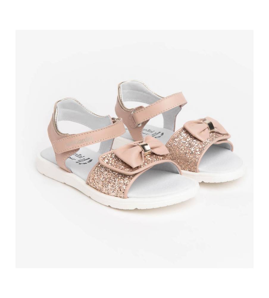 Sandalo Bambina Grunland Junior LUCE SB0646, Colore Cipria, Tomaia Sintetica, Suola In Gomma, Tacco 2 Cm, Chiusura A Cinturino, Primavera Estate