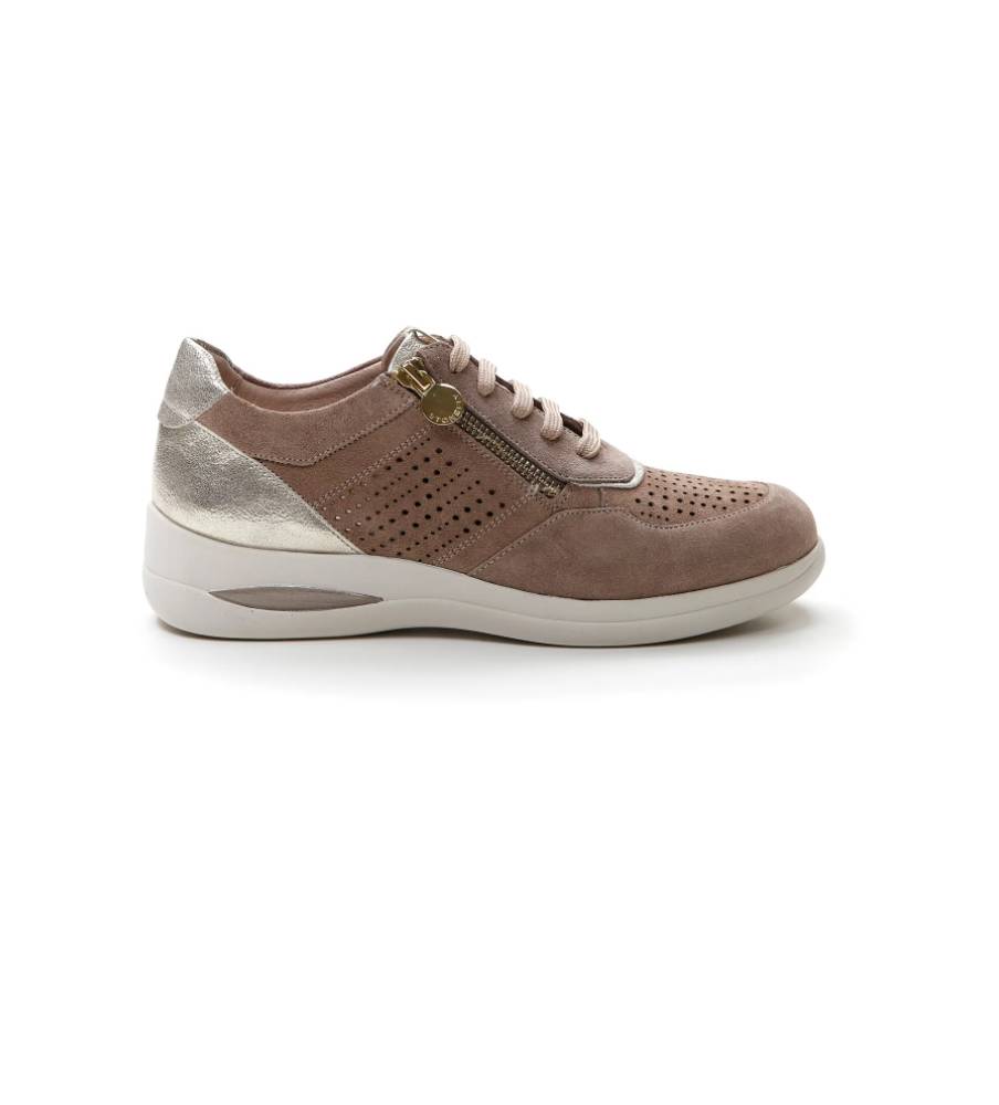 STONEFLY AURORA 22 VELOUR Marrone - Scarpe Stringate In Pelle Sintetica, Tacco Piatto, Made In Italy - Foto 14