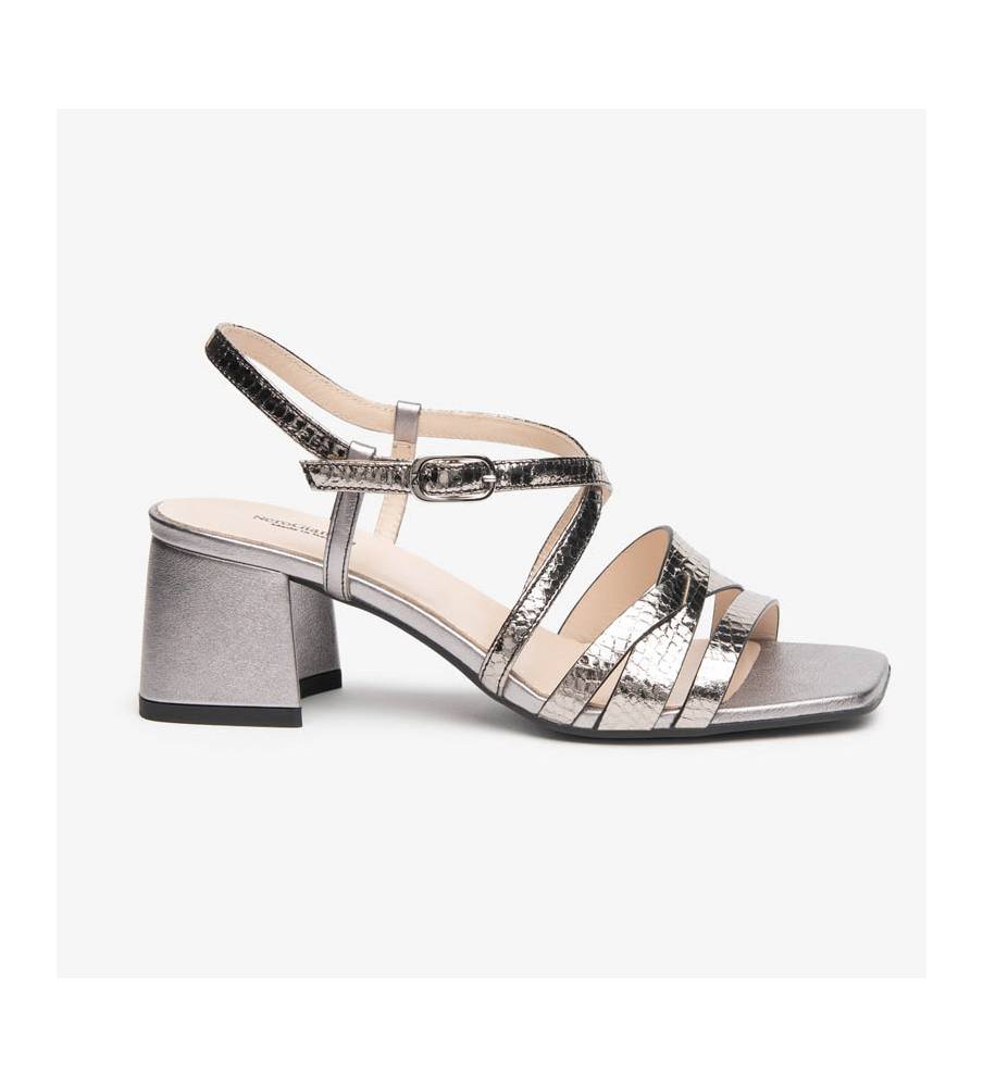 Nero Giardini sandalo Made in Italy donna in pelle con tacco e plateau
