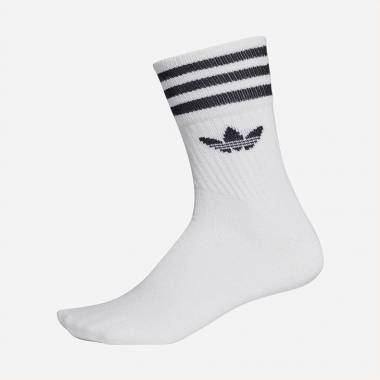 Adidas Solid Crew Sock S21489 White Black