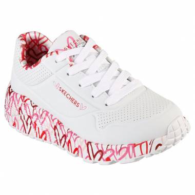 Skechers Uno Lite Lovely Luv 314976L White Red Pink