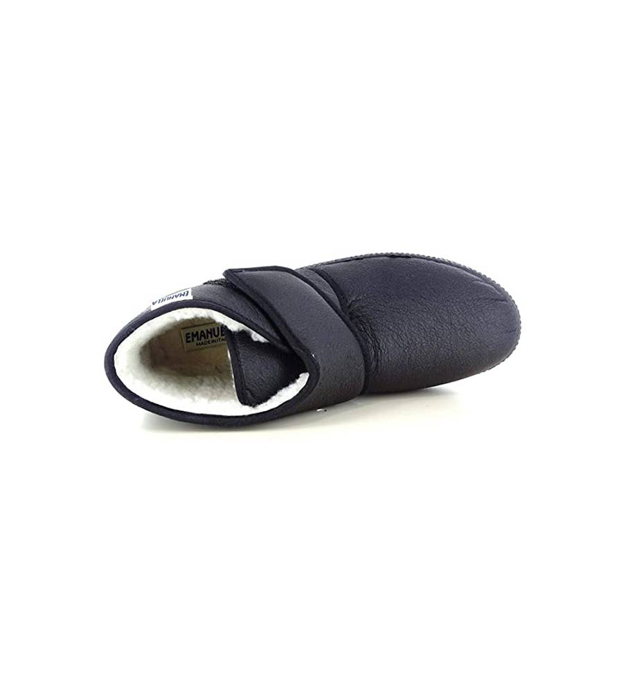 EMANUELA 986 - NERO Pantofole uomo MADE IN ITALY STRAPPO REGOLABILE