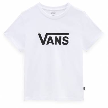 Vans Womens T-Shirts WM Drop V SS Crew-B White / Black