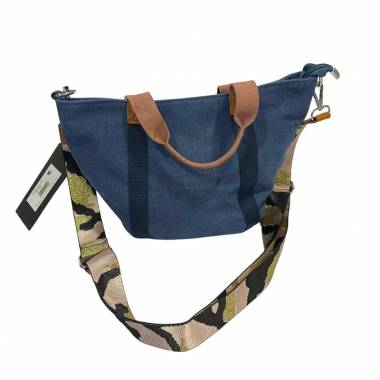 Blauer Canvas Shopping Bag Monica01 Navy