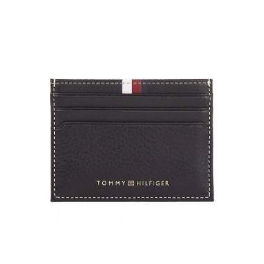 Tommy Hilfiger TH Corp Leather CC Holder 11603 Black