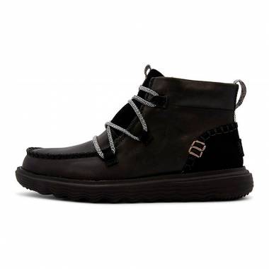Hey Dude Reyes Boot Leather 40183 Black