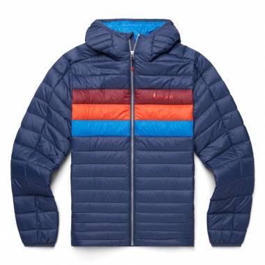 Cotopaxi Men Fuego Down Hooded Jacket Ink Stripes