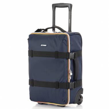 K-way Luggage Bag Small Trolley Blossac S Blue Depth-Black
