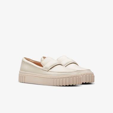 Clarks Mayhill Cove Cream Leather