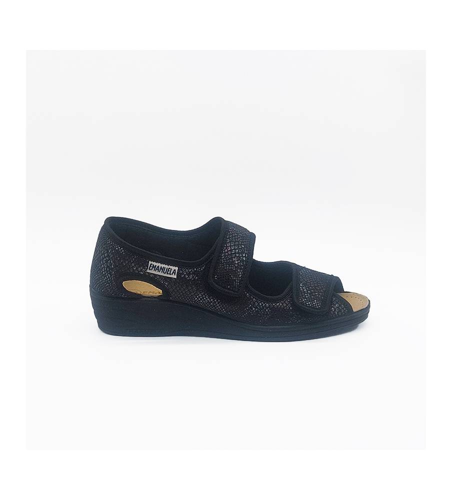 EMANUELA 667 SNAKE BEIGE SCARPA SANDALO DONNA DOPPIO STRAPPO LAVABILI