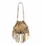 Ni-na Secchiello Donna Pelle Scamosciata Beige Con Frange