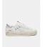 Crime London Sneakers Donna SK8 Distessed Platform Silver Dust 29052 White