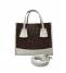 Ripani Borsa a Mano Donna Megan M Pelle Bianco/ Rafia crochet Moro