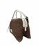 Ripani Borsa a Mano Donna Rondine M Pelle Bianco/ Rafia crochet Moro