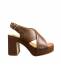 Janet&Janet Sandalo Donna Pelle Brown Giselle
