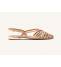 Gioseppo Slingback Donna in Pelle Intrecciata Platinum Hingham 75440