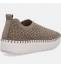 Grunland Mocassino Sneakers Donna Pelle Sili SC6184 Taupe
