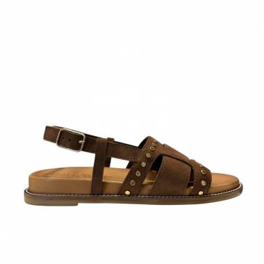 INUOVO Sandalo Donna Pelle Scam. Marrone Scuro H26234