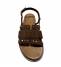 INUOVO Sandalo Donna Pelle Scam. Marrone Scuro H26234