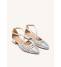 Gioseppo Ballerina in Pelle Intrecciata Silver Donna Brillion 75560