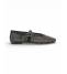 INUOVO Ballerina Donna Pelle Nero C11034 Black Mesh