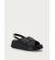 Frau Sandalo conn Plateau Donna Nappa Nero 04M4