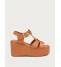 Frau Sandalo con Plateau Donna Nappa Noce 04M9