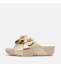 Fitflop LULU Sandali Flower Metallic Incrocio Pelle Col. Platino