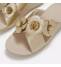 Fitflop LULU Sandali Flower Metallic Incrocio Pelle Col. Platino