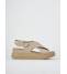 Creative Sandalo Artigianale Donna Crosta Nude Made in Italy
