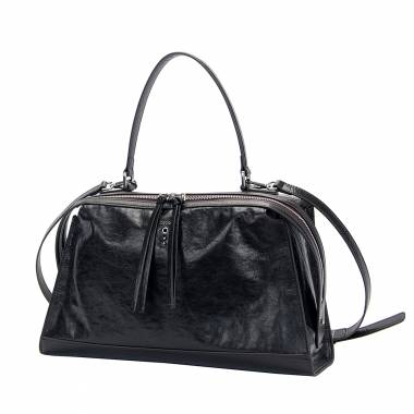 no:rae Metis Big Hand Bag Tumbled Leather Dark Brown