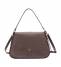 no:rae Globe Big Shoulder Bag  Tumbled Leather Dark Brown