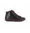 Grunland Scarpa Alta Donna Laccio Elastico Pelle Nero Bordò Imod PO 1853