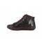 Grunland Scarpa Alta Donna Laccio Elastico Pelle Nero Bordò Imod PO 1853