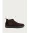 Frau Chelsea/Sneakers Uomo Pelle Waxy Pepe 19C6 Marrone Scuro