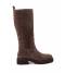 Janet&Janet Stivale Donna Pelle Scam. Dark Brown