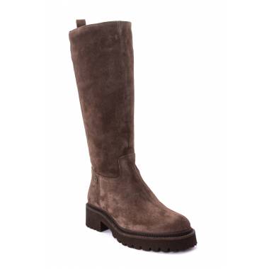 Janet&Janet Stivale Donna Pelle Scam. Dark Brown