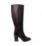 Janet&Janet Stivale Donna Ebony Pelle Dark Brown