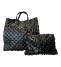 Ni-na Borsa Donna Artigianale Pelle Nero con Pochette Interna