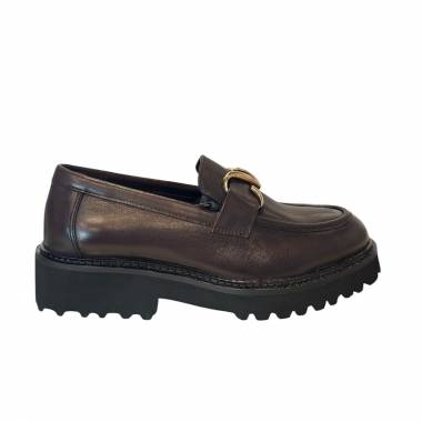 Grunland Mocassino Donna  Pelle Cioccolato Rebe SC6446