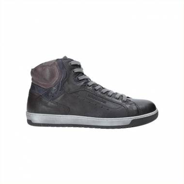 Sneakers uomo|NERO GIARDINI A901230U-300 in pelle testa di moro inserto  blu|Spedizione gratuita|Shop online|Shoe Center