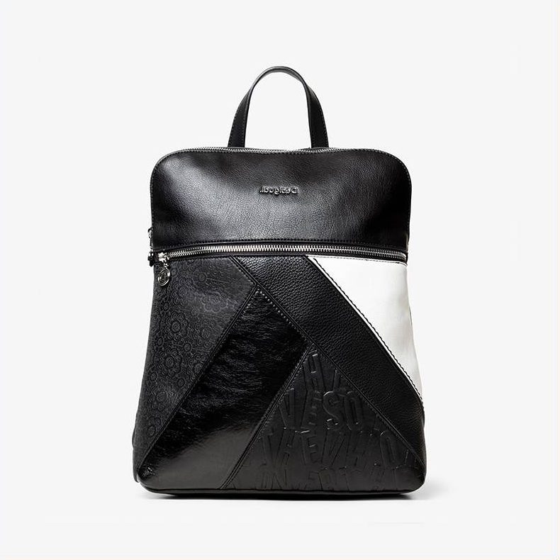 Borsa Nera Desigual Zaino Donna Firmato Bols_Dejavu Phuket Mini, Accessori In Poliuretano Donna, Nero, Taglia Unica Borse Donna Firmate In Saldo Shopping Bag Donna